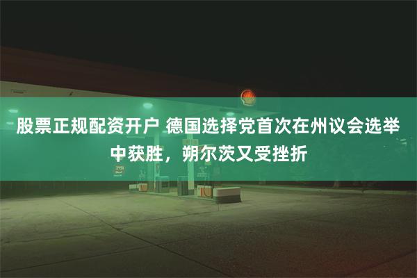 股票正规配资开户 德国选择党首次在州议会选举中获胜，朔尔茨又受挫折