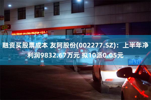 融资买股票成本 友阿股份(002277.SZ)：上半年净利润9832.67万元 拟10派0.05元