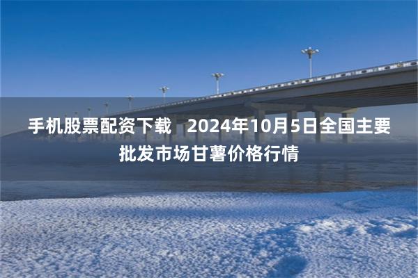 手机股票配资下载   2024年10月5日全国主要批发市场甘薯价格行情