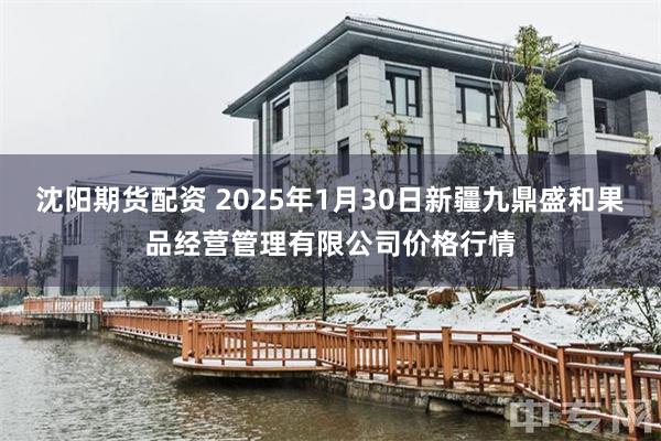 沈阳期货配资 2025年1月30日新疆九鼎盛和果品经营管理有限公司价格行情